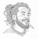 post malone rockstar tattoo design idea
