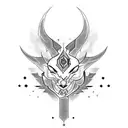 symbols representing determination, power of the mindset and sacrifice (tattoo for black men) tattoo design idea