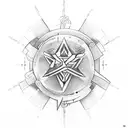 symbols representing determination, power of the mindset and sacrifice (tattoo for black men) tattoo design idea