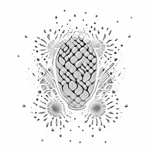 An intricate design incorporating baby footprints, exploding fireworks, and various types of flowers tattoo design idea