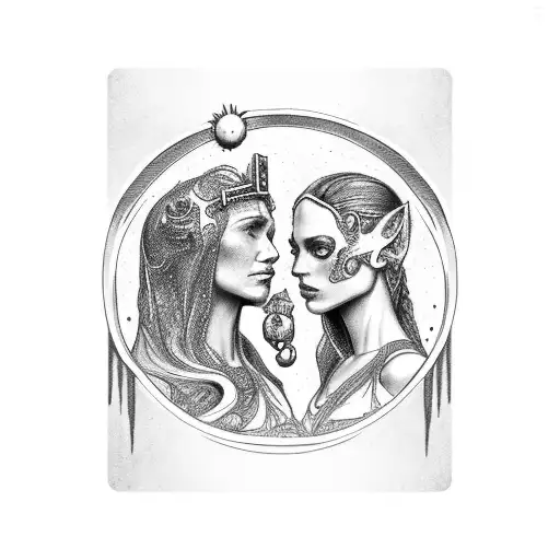 tower card honoring apollo and hecate tattoo design idea