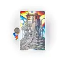 steampunk tower tarot card tattoo design idea