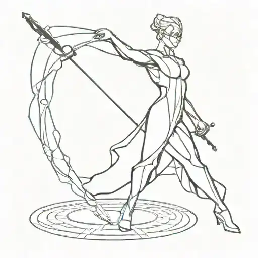 draw a sketch of a tattoo as you see 1 lasso in the matrix of fate  tattoo design idea