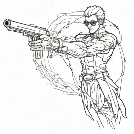 draw a sketch of a tattoo as you see 1 lasso in the matrix of fate. without people tattoo design idea