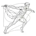 draw a sketch of a tattoo as you see 1 lasso in the matrix of fate on a white background in abstract style without peopl tattoo design idea