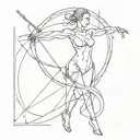draw a sketch of a tattoo as you see 1 lasso in the matrix of fate on a white background in abstract style without peopl tattoo design idea