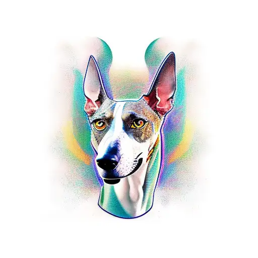 galgo con pastor aleman tattoo design idea