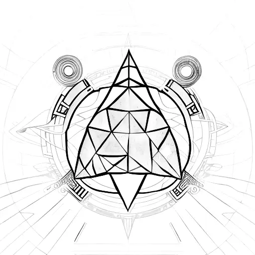 Titan symbol from destiny with extra lines around tattoo design idea