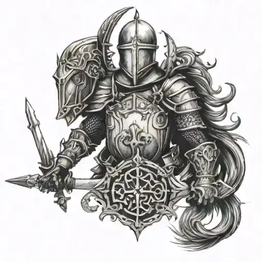medieval, worriers  tattoo design idea