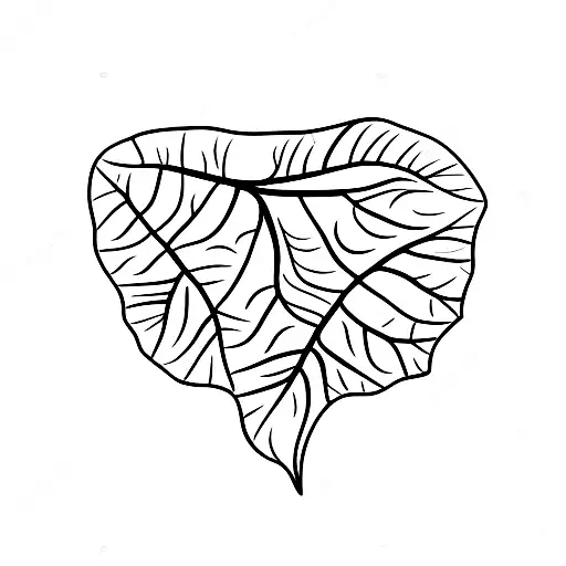 Leaf tattoo design idea