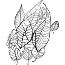 Leaf tattoo design idea