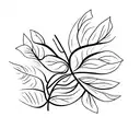 Leaf tattoo design idea