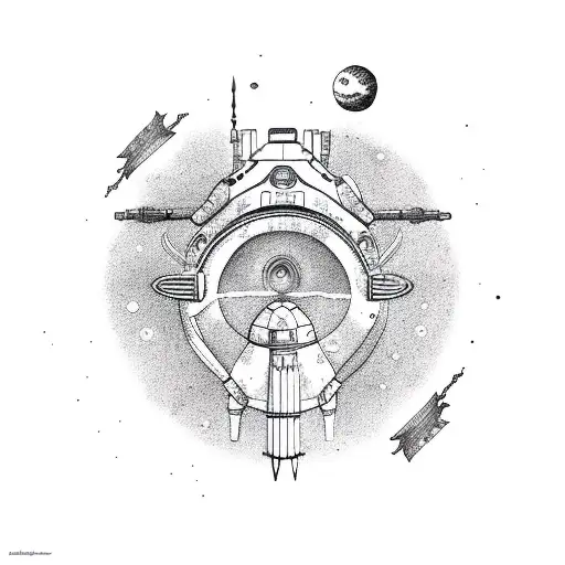 space arsenal aquarius Sagittarius  tattoo design idea
