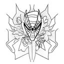 Spiderman Logo made flowers tattoo design idea