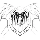 Spiderman Logo made flowers tattoo design idea