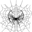 Spiderman Logo made flowers tattoo design idea