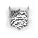 Jeep driving through an American flag tattoo design idea