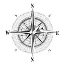 compass 3d kazachstan tattoo design idea