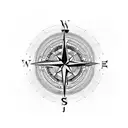 compass 3d kazachstan tattoo design idea