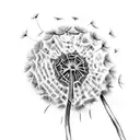 Dandelion  tattoo design idea