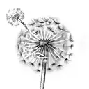 Dandelion  tattoo design idea