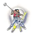 wording: protected by God Glocks and ghetto angels tattoo design idea