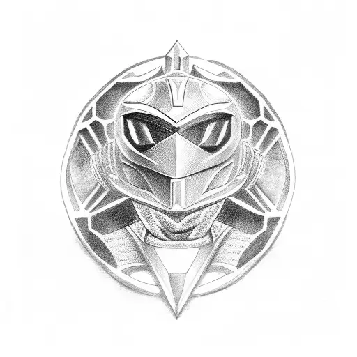 power Ranger green tattoo design idea