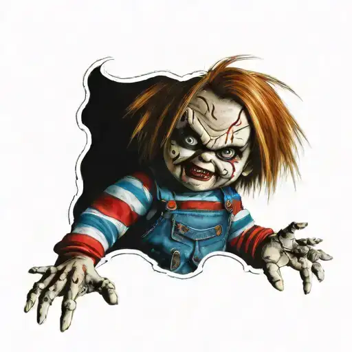horror chucky tattoo design idea