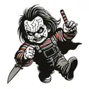 horror chucky tattoo design idea