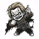 horror chucky tattoo design idea