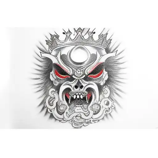 king enma, lord of the underworld  tattoo design idea