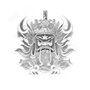 king enma, lord of the underworld  tattoo design idea