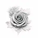 rosas neo trad  tattoo design idea