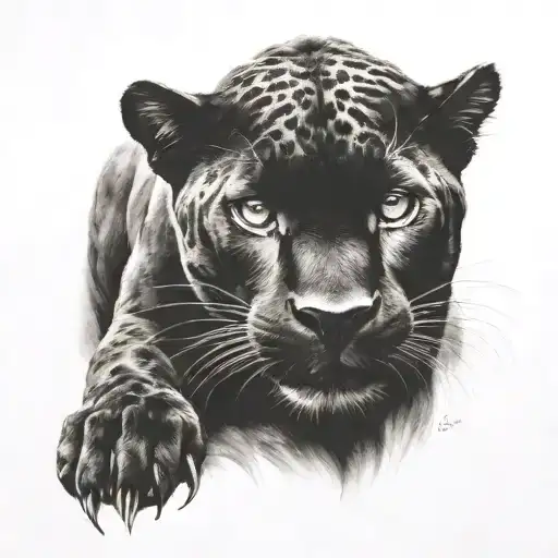 Panther full body tattoo design idea