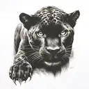 Panther full body tattoo design idea