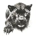 Panther full body tattoo design idea