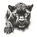 Panther full body tattoo design idea