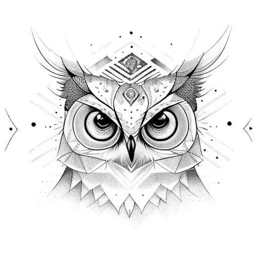 Buho+brujula+para e hijo tattoo design idea