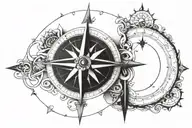 Compass family   tattoo design idea