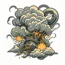 storm cloud tattoo design idea