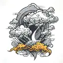 storm cloud tattoo design idea
