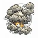 storm cloud tattoo design idea