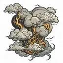 storm cloud tattoo design idea