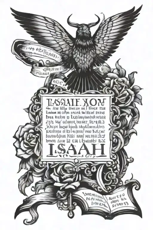 isaiah 40:31 bible verse tattoo design idea