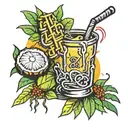 Thai text: Spicy Sugarcane Juice Wrld tattoo design idea