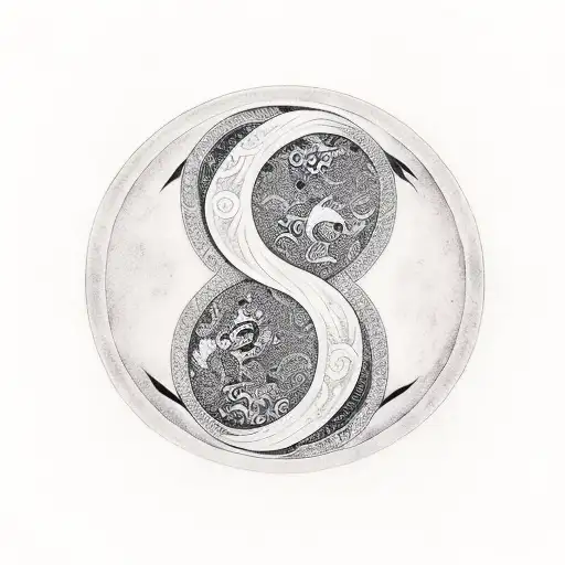 ying yang y ave fenix tattoo design idea