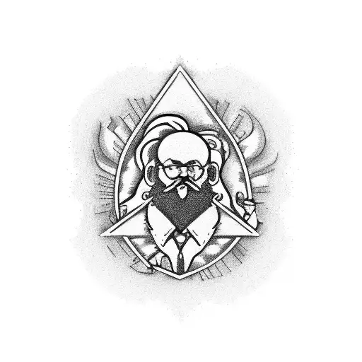 a design for a marxist trans non binary activist, incoporate "no gods, no masters"  tattoo design idea