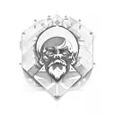 a design for a marxist trans non binary activist, incoporate "no gods, no masters"  tattoo design idea