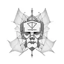a design for a marxist trans non binary activist, incoporate "no gods, no masters"  tattoo design idea