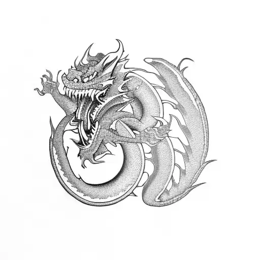 Yakuza dragon tattoo design idea